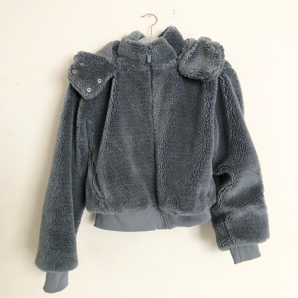 Alo Yoga Foxy Sherpa Jacket Steel Blue M - Picture 6 of 14
